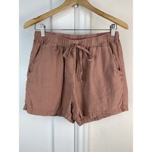Parachute Women's M 100% Linen Terra Cotta Drawstring Waist Lounge Shorts